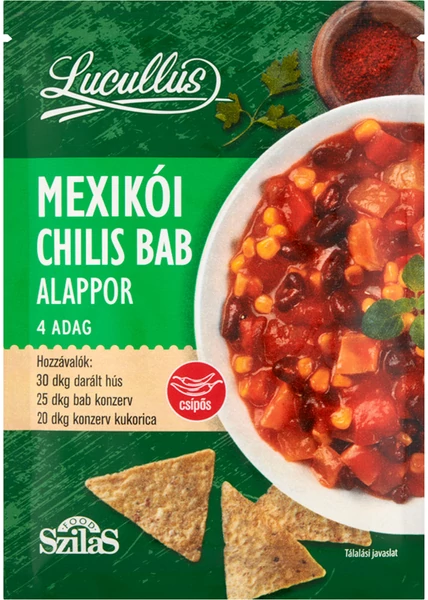 Lucullus mexikói chilis bab alappor 45 g
